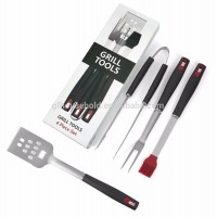 Deluxe Fashion Heavy Duty Barbecue Grilling Utensils Spatula Tongs Fork BBQ Grill Tools Set