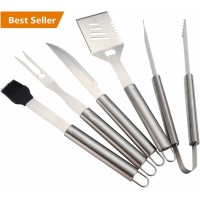 Classical Stainless Steel Heavy Duty 5 Piece Barbecue Tool Set,BBQ Tool Set,Barbecue Grill Set