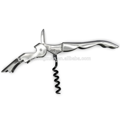 Professional bartender deluxe stainless steel corkscrew wine bottle opener durable 3 in1 folding foil cutter cap opener