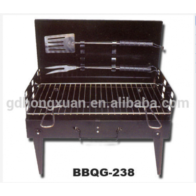 Hotsale Product BBQG-238 Black Power Charcoal Grills with Spatula and Fork Easy Carrying Portable Grill