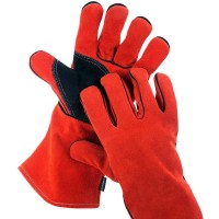 Heat Resistant Leather BBQ Grill Gloves