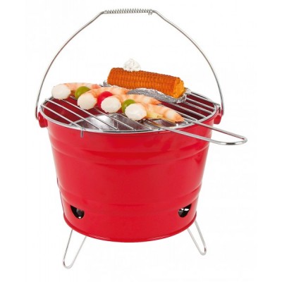 Garden BBQ Roasting Bucket Grill Coloful Barbecur Charcoal Grill Painting Coated Roasting Oven Mini Portable Grill Fire Box